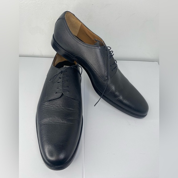 Boss Nordstrom Black Leather Derby Dress Lace Up Tie Luxury Designer Shoes main image 8